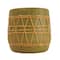 Hello Honey® 10.5" Green Stoneware Planter with Woven Design